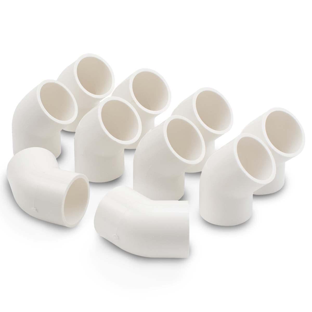 Bwintech 10 Pcs 25MM (3/4") 45 Degree Elbow Slip Connector PVC-U Fitting Elbow Coupling Connector Garden Water Pipe Connection