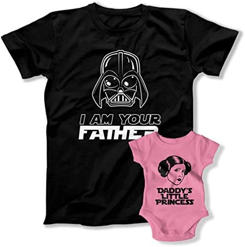 I am Your Father Daddy's Little Princess Matching Family T-Shirt Baby Bodysuit Tees Gifts for Fathers Daughter Tees