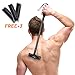 EASACE Back Shaver Back Hair Removal for Men, Back Groomer with Long Handle 21.5 Inch Adjustable, Curved DIY Body Shaver Painless Groomer with 3 Durable Refill Blade (Black)