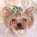 HAOKUN Pony Princess Dog Bows Hair Accessories with Clip Pet Grooming Products Puppy Small Bowknot Handmade Mix Styles Small Middle Hair Bows Topknot 32PCS/16Pairs (3) …