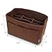 Pelikus Felt Purse and Tote Organizer Insert/Sturdy Handbag Shaper (Medium with Center Divider, Chocolate)