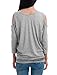 Allegra K Women's Cut out Shoulder Bat Sleeve Blouse
