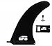 BPS 8 inch SUP Board/Longboard Center Fin - Constructed with Fiberglass-Reinforced Nylon Composite for Better Groove - Includes 'No-Tool' Fin Screws and Wax Comb - 8