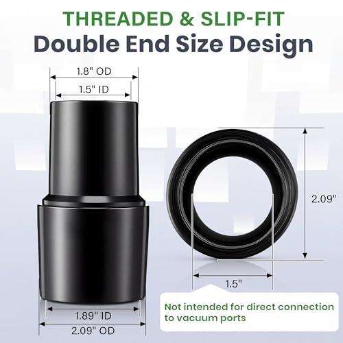 1 Pcs Vacuum Threaded Hose Cuff, Compatible with ProTeam 1.5" Aluminum Wand photo 8