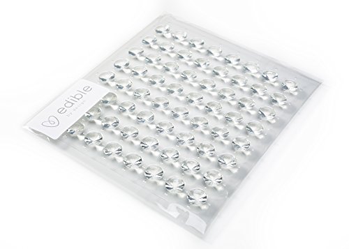 Clear 10 mm Soft Edible Diamonds 64 Pack