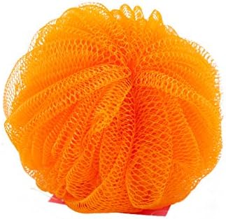 Purely Me Bath Shower Puff Sponge, Orange 3-Pack