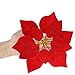 Supla 30 Pcs Velvet Poinsettia Flower Heads 8.3