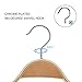 JS HANGER Wooden Coat Hangers, 10 Pack Light Weight Wood Coat/Suit Hangers with Non-Slip Pant Bar, Natural Finish