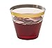 Gold Plastic Clear Cups | 9 oz. 50 Pack | Disposable Party Cups with Gold Rim | Fancy Wedding Tumblers | Elegant Party Supplies & Decorations | Old Fashioned Tumblers [Drinket Collection]