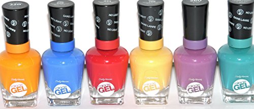 Sally Hansen Miracle Gel Set 6-Piece Spring, Summer Bright Fingernail Polish Collection