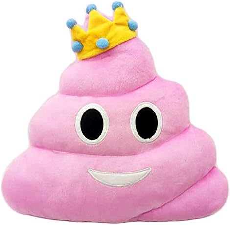 Pink Queen Poop Emoji Smiley Emoticon Cushion Pillow Stuffed Plush Toy Doll Gifts Decoration