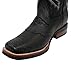 Men cowboy boots Genuine Cowhide Leather Print Rodeo Boots_Black-10.5