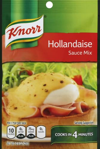 KNORR SAUCE MIX SAUCES FOR SIMPLE MEALS AND SIDES HOLLANDAISE NO ARTIFICIAL FLAVORS, NO ADDED MSG 0.9 OZ
