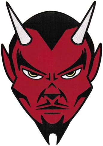 Red Devil Embroidered Patch Satanic Evil 666 Lucifer Satan Iron-on Emblem Large