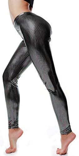 Diamond keep it Liquid Wet Look Shiny Metallic Stretch Leggings