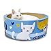 Aseeya Cat Bed Scratching Post Scratch Kitty Scratcher Board Rascador De Gato Pet Gift Kitten Toy Indoor Furniture Lounger Lounge Round Pad Cardboard Corrugated Durable Blue Smallthumb 1
