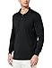 BALEAF Men's Polo Shirt Long Sleeve Golf Shirt UPF 50 Sun Protection Quick Dry for Tennis Lightweight Performance Shirt Black Size XL