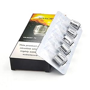 (V8 Baby T8) Verdampferköpfe SMOK TFV8 Baby T8 Coil 0,15ohm für Verdampfer TFV8 Baby Beast| Big Baby e-zigarette Kein Nikotin,5 Stück