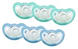 JollyPop 0-3 Months Pacifier 6 Pack Unscented - Teal/Blue