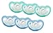 JollyPop 0-3 Months Pacifier 6 Pack Unscented - Teal/Blue