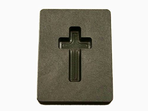 1 oz Custom Cross Gold High Density Graphite Mold Silver Copper 1-7/16