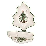 Spode Christmas Tree Shaped Dish, Set of 2