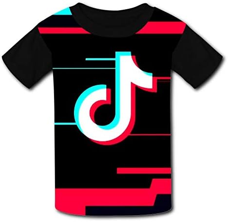 Tnilsk Kids Tee,T-i-k-T-o-k Logo Casual Printed T-Shirt Short Sleeve for Girl Boy Fashion Design