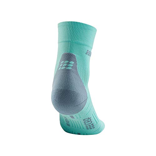 Women's Crew Cut Compression Socks- CEP Short Socks 3.0, Ice/Grey 3