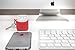 PodPocket Scoop AirPod Storage Case with Protective Translucent Silicone and Impact Protection Blazing Red