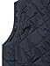Allegra K Women's Zippered Pockets Stand Collar Quilted Padded Vest M Dark Blue
