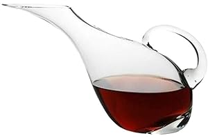 Wine Decanter - 100% Lead-Free Tilt Handle Crystal Glass Wine Carafe Hand-Blown Red Wine Decanter Carafe