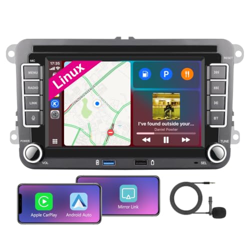 [Plug & Play Without Modifications] Professional Car Radio Specialized VW 7 Inch IPS Linux Wireless Carplay & Android Car for Golf 5 6 Passat Jetta Caddy Polo CC Tiguan EOS Touran T5