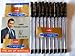 10 X Cello Fine Grip Non-stop Writing Ball Point Pen Black Ink Writing Ballpoint Pen # Brand Ad By Indian Cricketer Mahindera Singh Dhoni