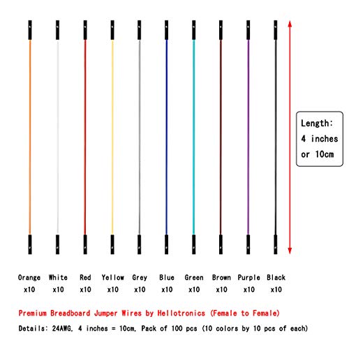 2 Premium+Breadboard+Jumper+100+Pack+Hellotronics