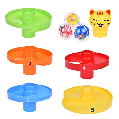 image for FUN LITTLE TOYS Cat Ball Drop Toys for Baby and Toddler, Learning Towe