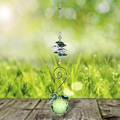 H&D 30mm Crystal Ball Chandelier Prism Ornaments Hanging Suncatcher (Green)