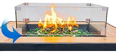 Dian Outdoor Fire Pit Tempered Glass Wind Resistant Wind Screens