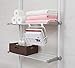 ALLZONE Bathroom Organizer, Over The Toilet Storage Rack, Over The Washer Shelf for Laundry Room (White/Grey, 4-Tier)