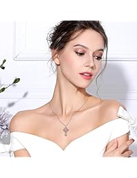 INFUSEU - Collar con colgante de nudo celta de plata de ley para mujer, cruz irlandesa, árbol de la vida, trinidad, eternidad, amor