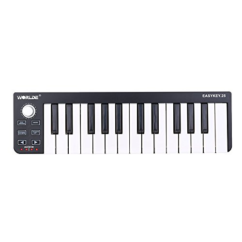 ammoon Worlde Easykey 25 Portable Keyboard Mini 25-Key USB MIDI Controller