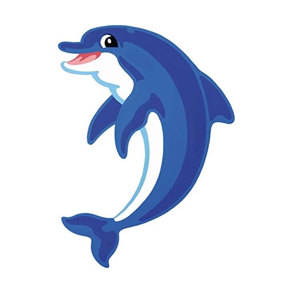 MAMMUT 113003 - Malen nach Zahlen Top in Form, Tiermotiv, Delfin, Komplettset mit bedruckter und gestanzter Malvorlage, 7 Acrylfarben und Pinsel, Malset für Kinder ab 5 Jahre – Bild 3