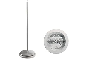 Upgraded Soil Thermometer Stainless Steel Measurer No Battery Required