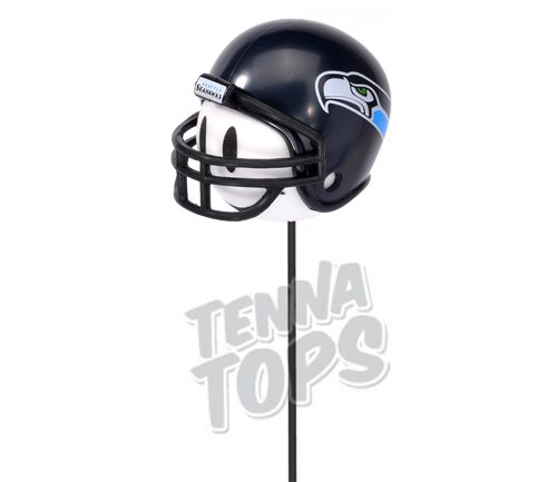 Pro Football Team Antenna Topper (Happy Face Antenna Ball) Mirror Dangler/Desktop Spring Stand Buddy/Auto Accessory (Seahawks)