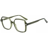 Firmoo Blue Light Blocking Glasses for Women/Men Anti Eyestrain Computer Eyeglasses Square Frame