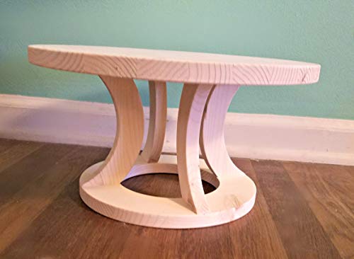 image for Mitten Made Woodcrafts, L.L.C Round Wood Wedding Cake Stand, Reclaimed