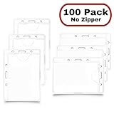 MIFFLIN Convertible Plastic Card Holder, Horizontal or Vertical Badge Holder (Clear, 2.25x3.5