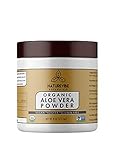 Organic Aloe Vera Leaf Powder (8 Ounce) - Aloe Barbadensis - USDA Certified Organic | Hair Care | Promotes Skin Health | Ayurvedic Herbal Supplement