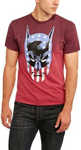 DC Comics Men's Batman Dip Dye Americana Tee (Large (42/44))
