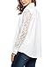 Zeagoo Women's Button Down Shirt Long Sleeve Blouse Patchwork Lace Shirt Top