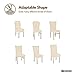 Deconovo Modern Elastic Spandex Parson Chair Slipcovers Easy to Clean Stretch Chair Covers for Dining Room Set of 2 Beige